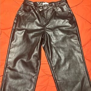 Women’s faux leather jeans